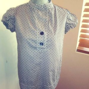 Banana Republic Women's printed cotton blouse